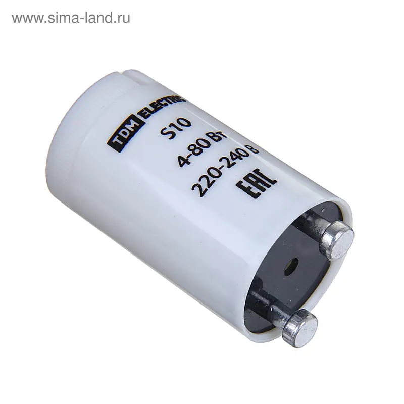 Стартер TDM S10, 4-80 Вт, 220-240 В, алюминиевые контакты