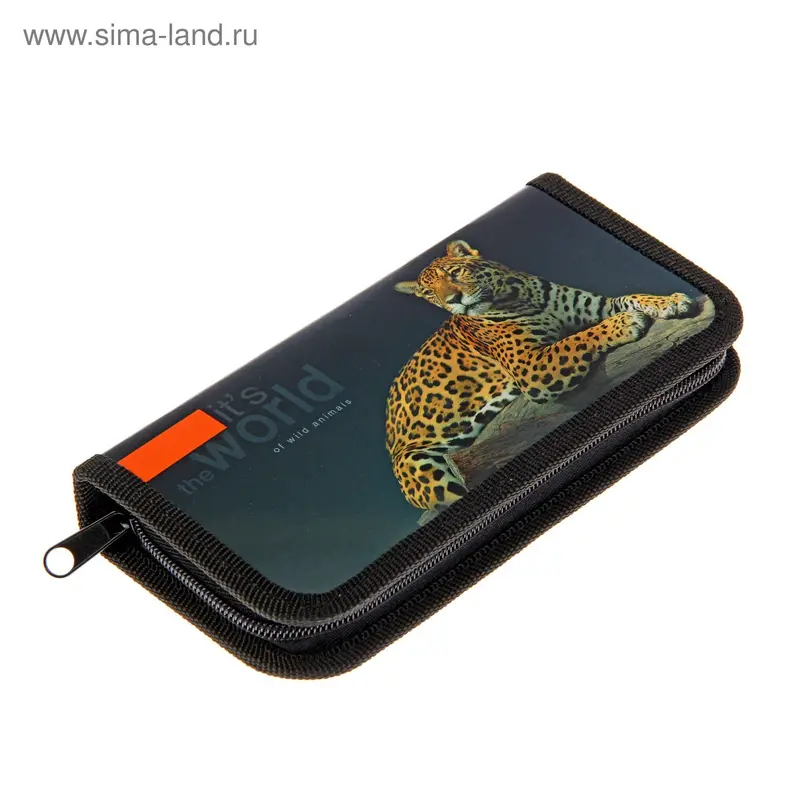 Пенал 1 секция 90*190 ламинированный картон, ПК2-5 "Дикий мир"