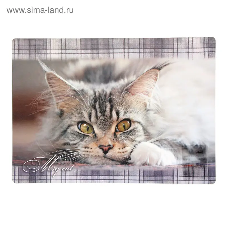 Накладка на стол, пластик, 339 х 224 мм, «Мой кот»