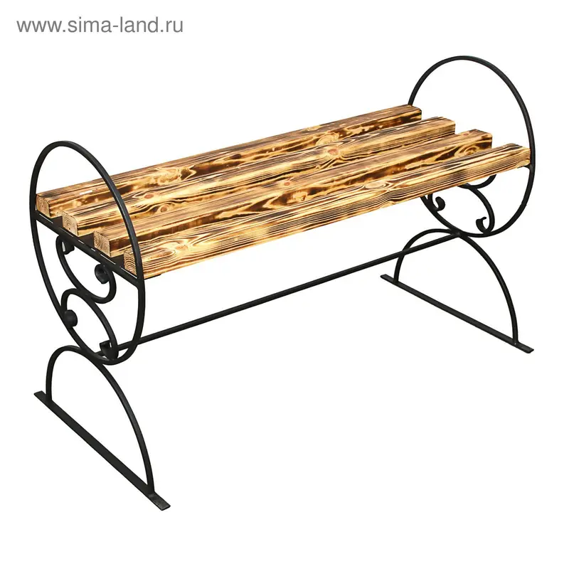 Лавка садовая, кованая 100 x 54 x 73 см, "Роща"