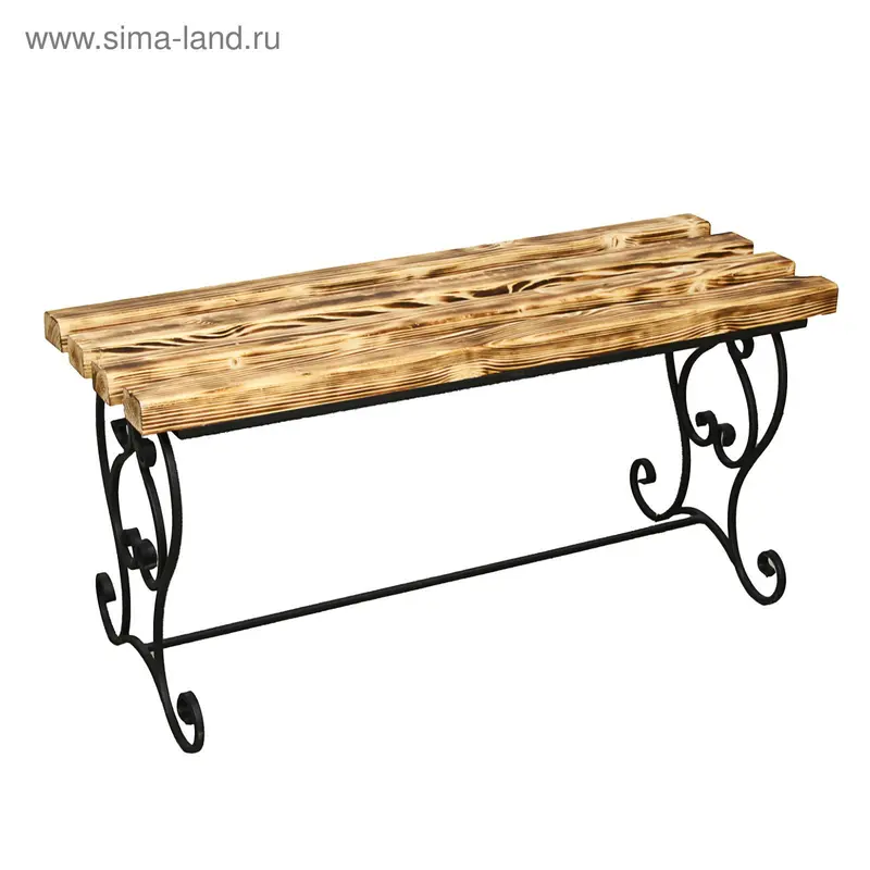 Лавка садовая, кованая 100 x 54 x 73 см, "Арт"