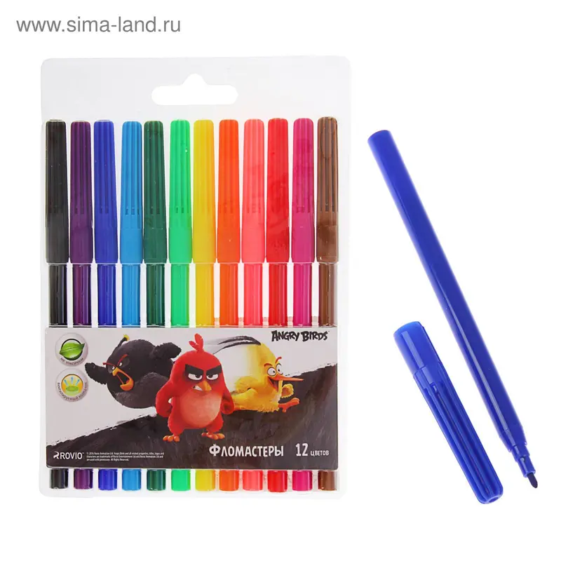 Фломастеры 12 цветов Angry Birds Movie