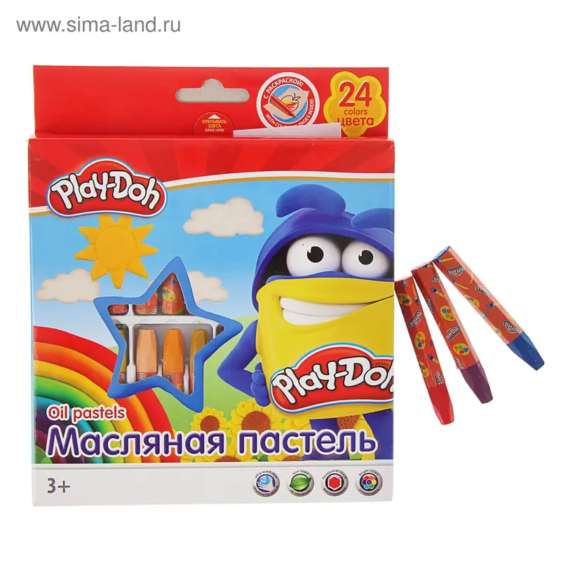 Пастель масляная детская 24 цвета Play Doh