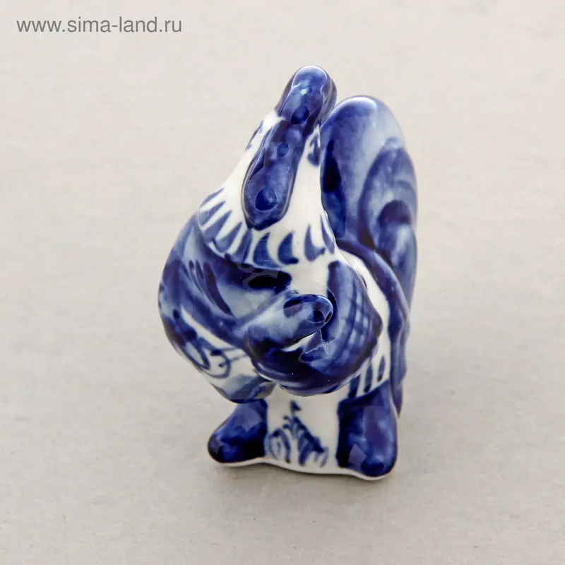 Сувенир "Петух с гитарой" 8,5 см, гжель