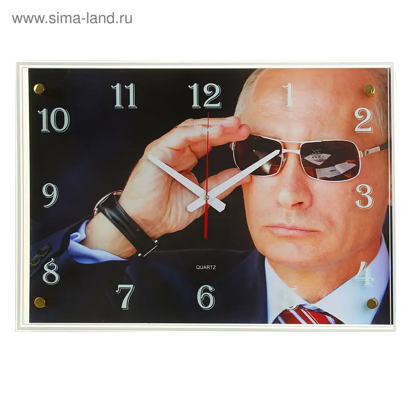 Часы настенные, серия: Люди, "Путин В.В. В очках", 40х56 см