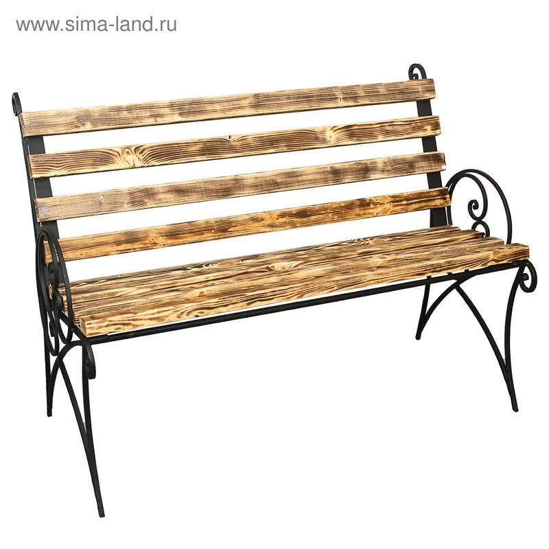 Скамейка кованая 120 x 73 x 88 см, "Романс"
