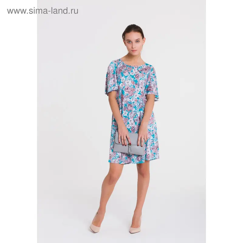 Платье женское 4777 цвет бирюзовый, р-р 46