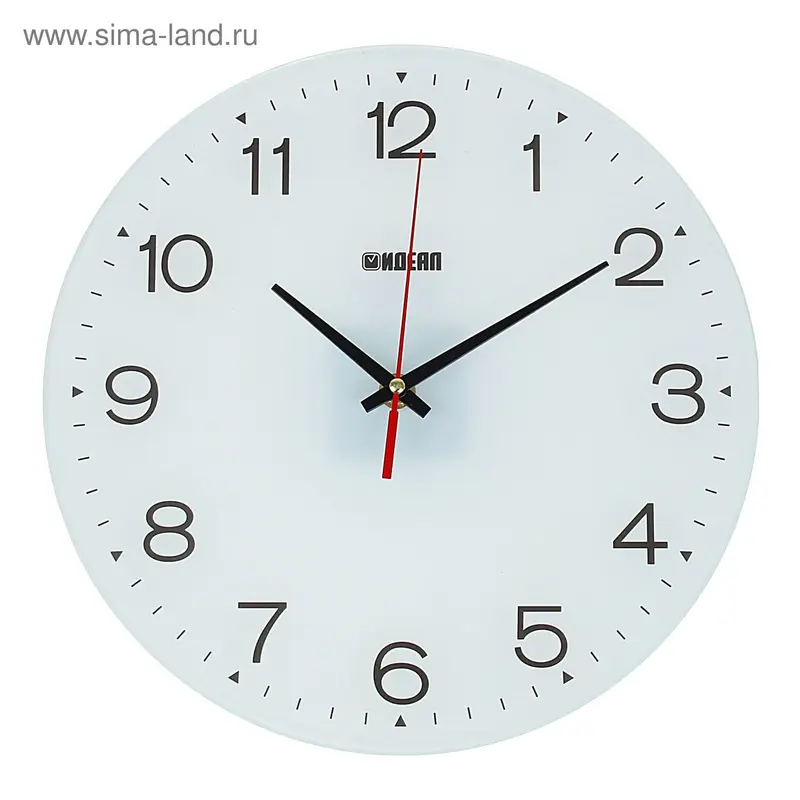Часы настенные "Офис 123", стекло,круг,28х28см микс
