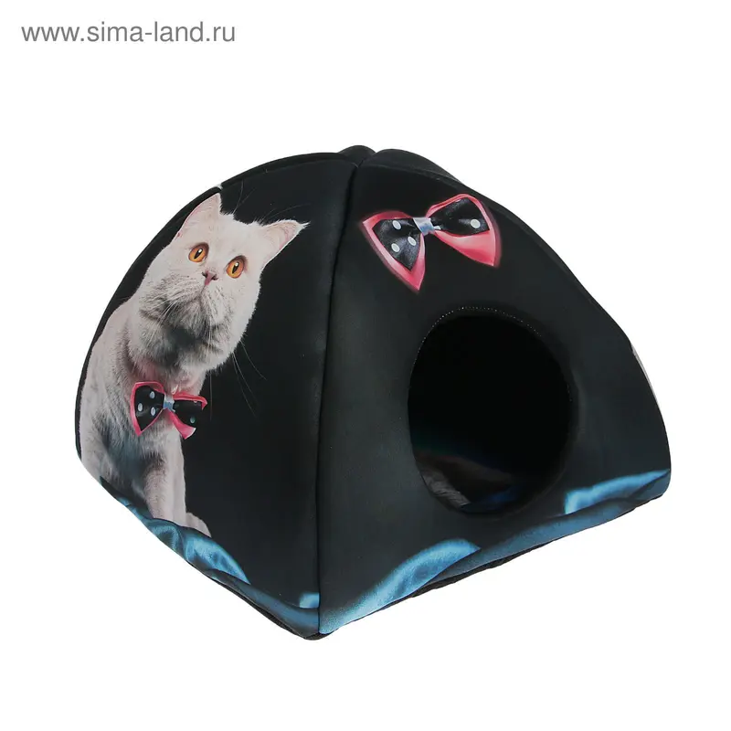 Домик-вигвам "Кот с бабочкой", 40 х 40 х 39 см