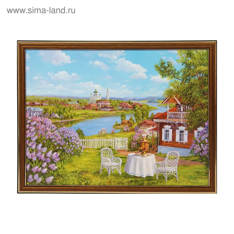 Картина "Трапеза на природе" 33*43см