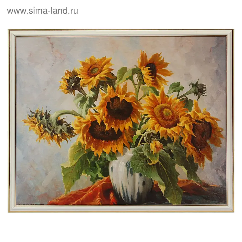 Картина "Букет подсолнухов" 43*53см