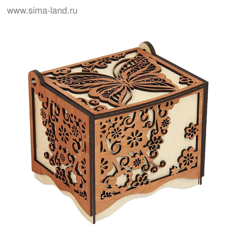 Шкатулка ажурная "Бабочка" 15х12х14 см