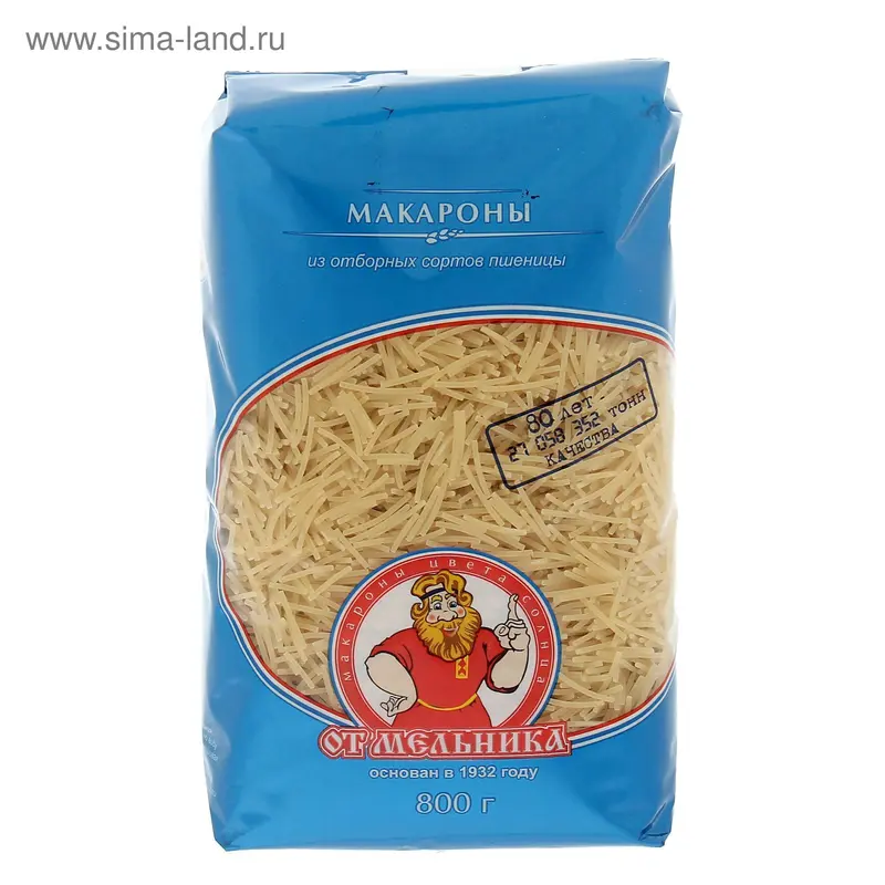Макароны От Мельника, вермишель тонкая, 800 г