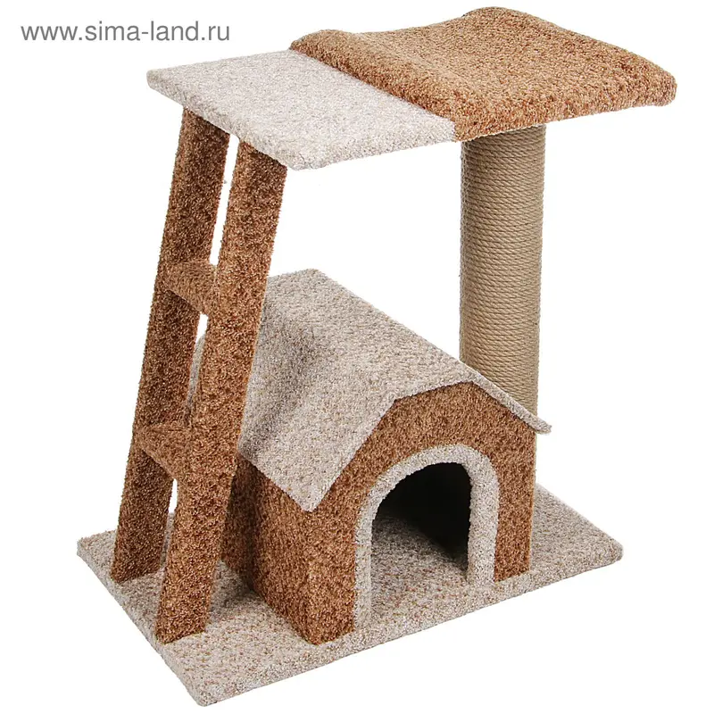 Комплекс "Камея-2" с домиком, лестницей и лежанкой, 60 х 40 х 60 см
