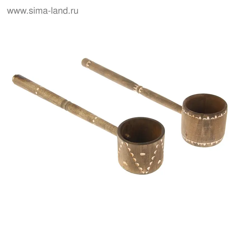 Ковш точёный-фигурный 0,3 л, крашеный резной, цвет дуб