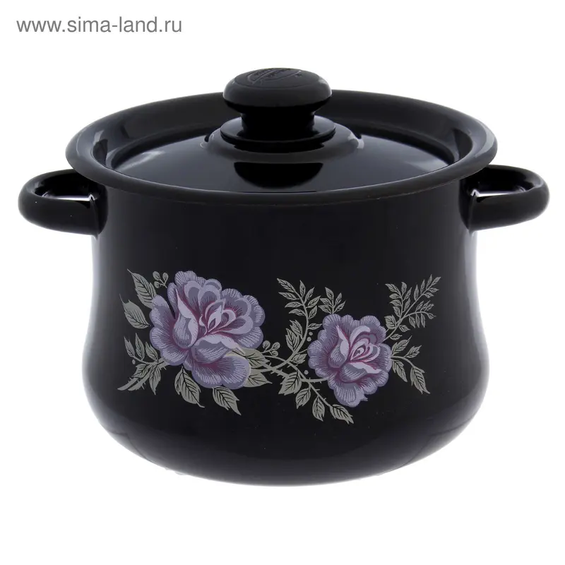 Кастрюля 4 л, с пластмассовой ручкой, цвет МИКС