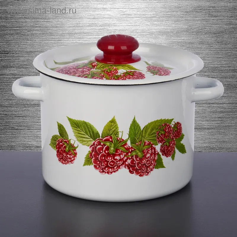 Кастрюля, 3,5 л, рисунок МИКС, цвет белый