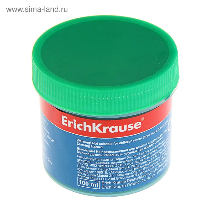 Гуашь 100мл заленая Erich Krause, EK 35123
