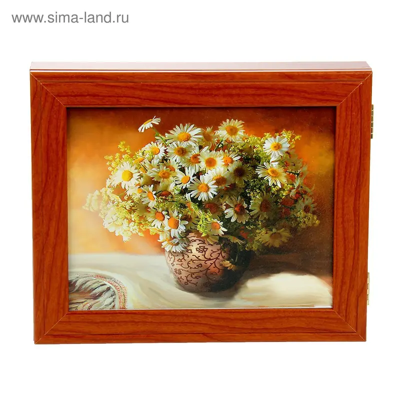 Ключница "Ромашки" 25х30 см Орех