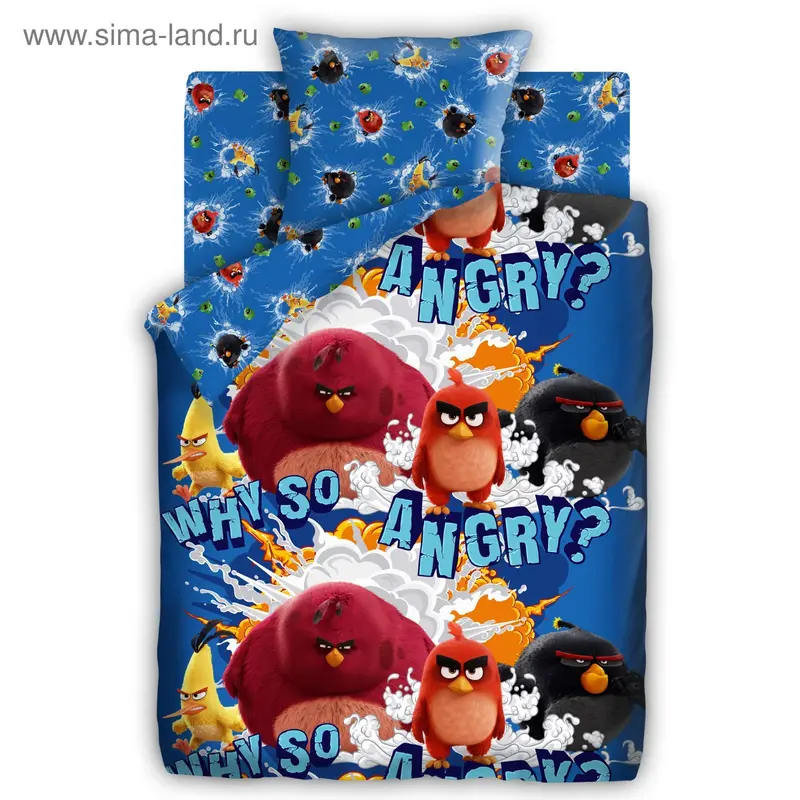 Постельное бельё 1,5 "Angry Birds" Злые Птички