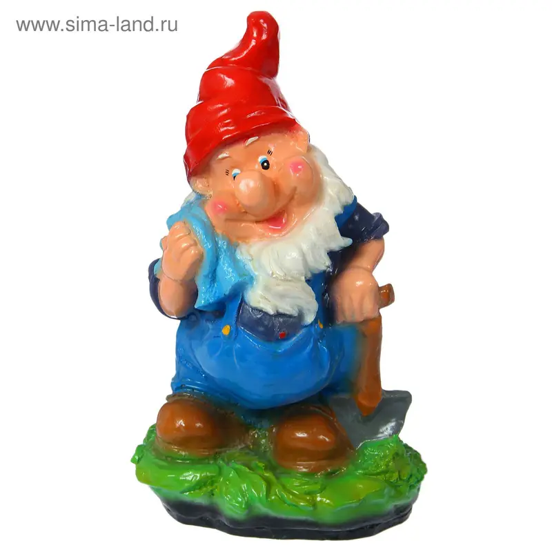 Садовая фигура "Гном с лопатой"