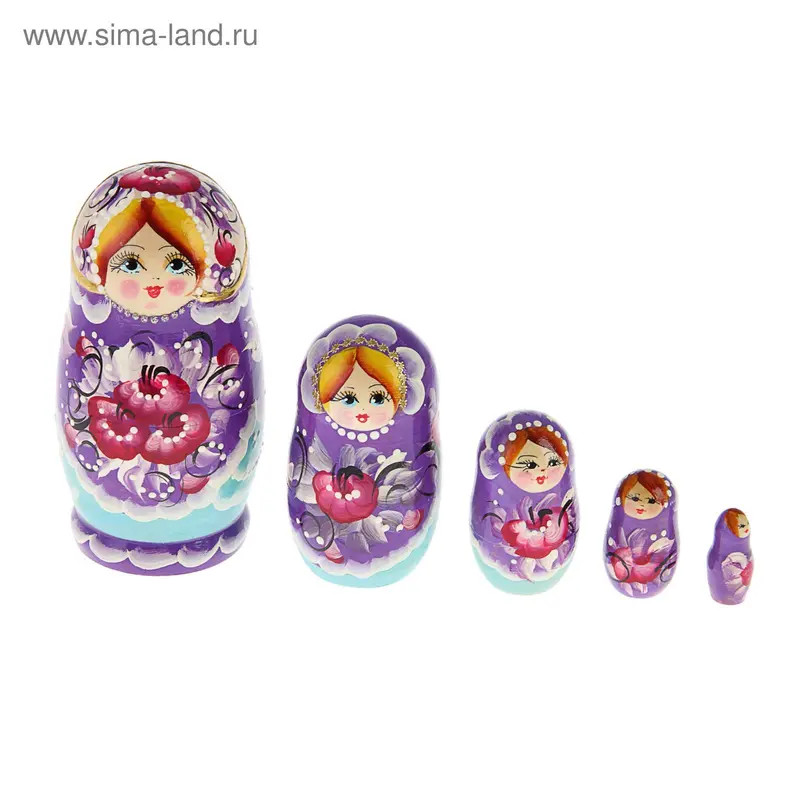 Матрешка "Марфуша"фиолетовая