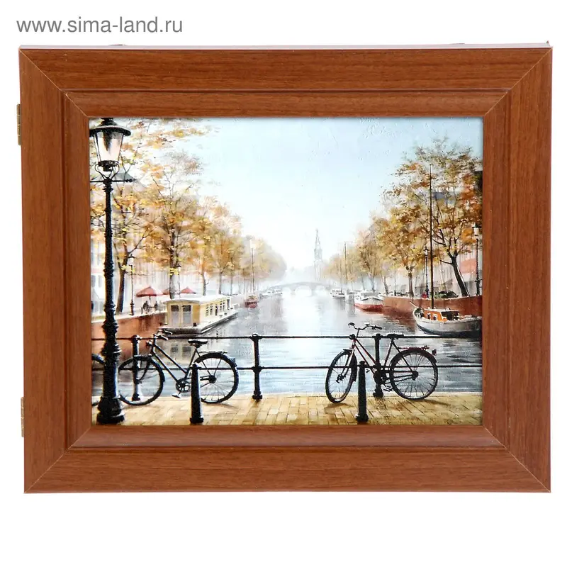 Ключница № 35-1045 орех "Amsterdam" 26х31х5 см