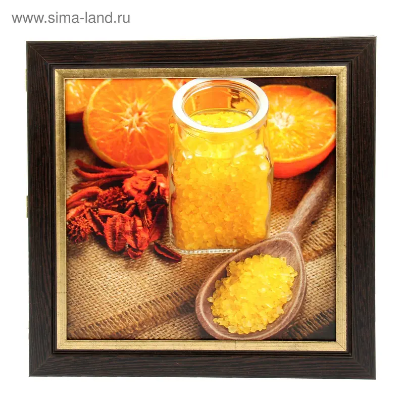 Ключница № 39 венге с золотом "Orange" 37х37х5 см