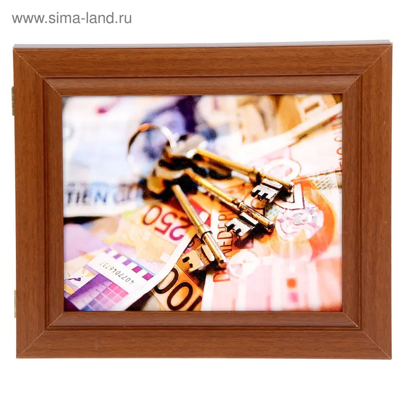 Ключница № 35-1045 орех "Ключи к деньгам II" 26х31х5 см