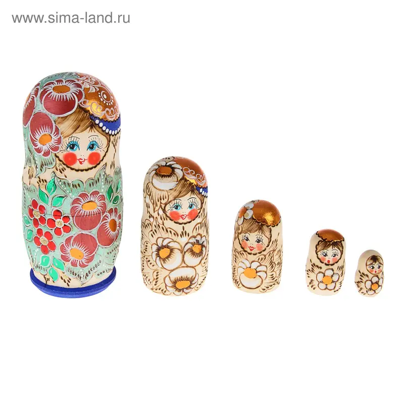 Матрешка "Карина" красная