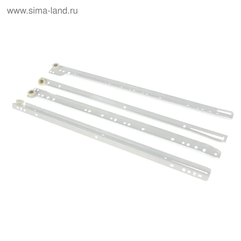 Роликовые направляющие, L=450 мм, до 12 кг, белые, 2 шт