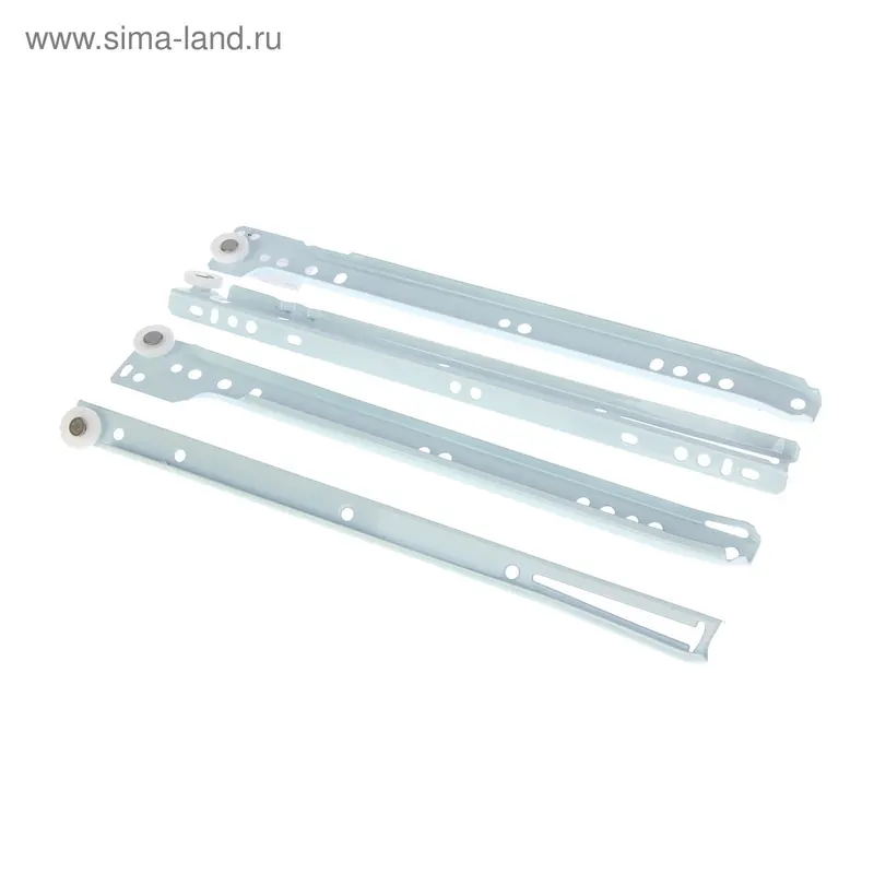 Роликовые направляющие, L=300 мм, до 12 кг, белые, 4 шт