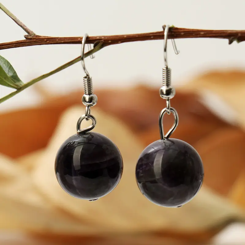 Серьги шар №12 «Аметист»