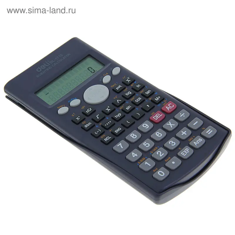 Калькулятор инженерный 10-разрядный DL-1709 двустрочный DELI