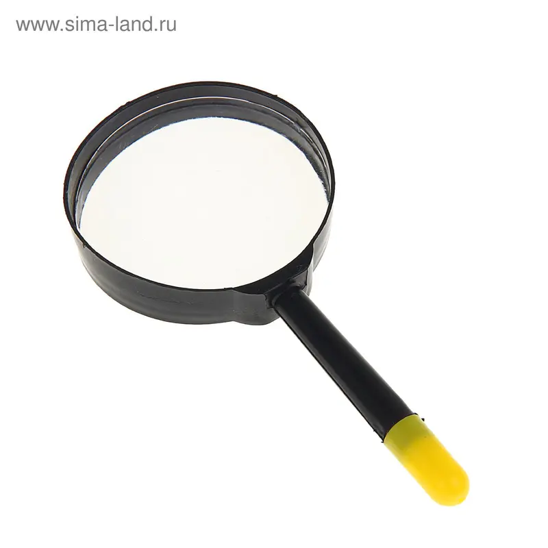 Лупа d=7 см, детская, с шариковой ручкой, микс, 7х13х0.5 см