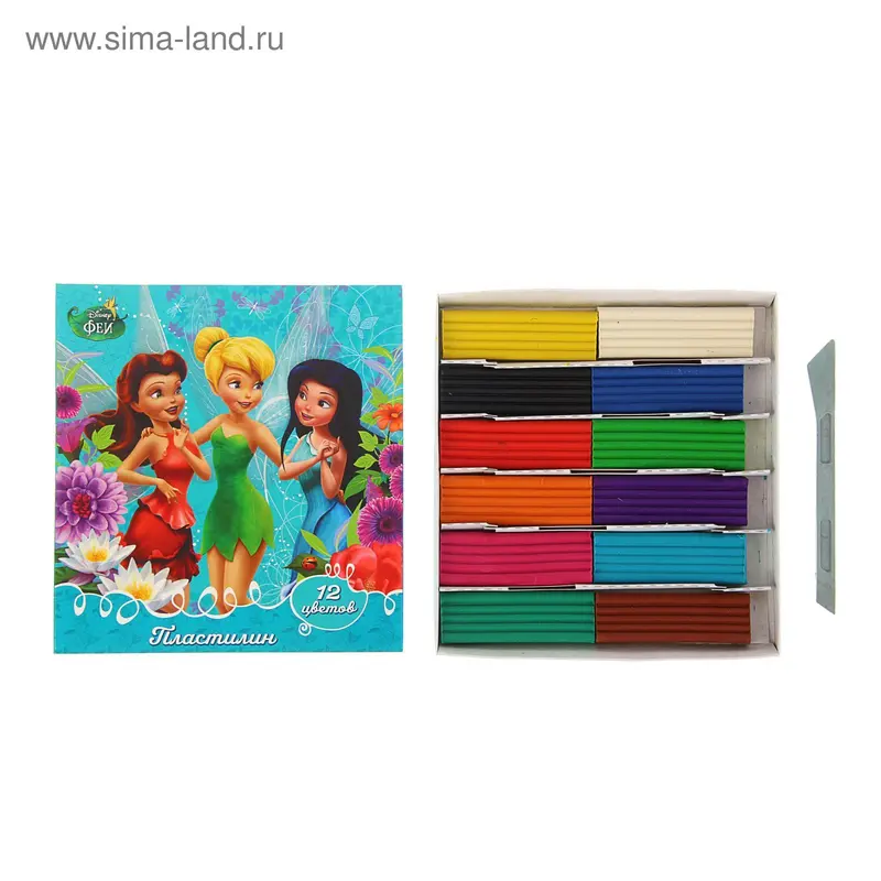 Пластилин 12 цветов 296г Disney "Феи"