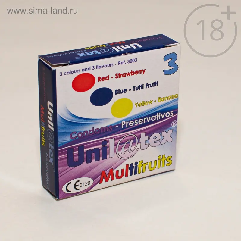 Презервативы «Unilatex» Multifruits Фруктовые, 3 шт