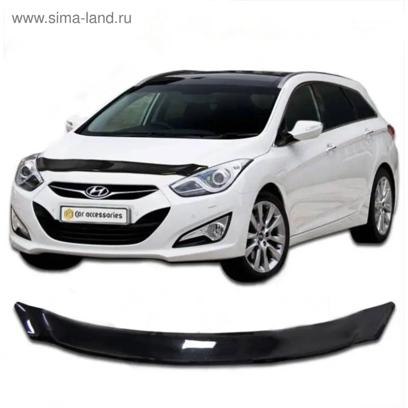 Дефлектор капота Hyundai i30, с 2012 - г., Classic, черный