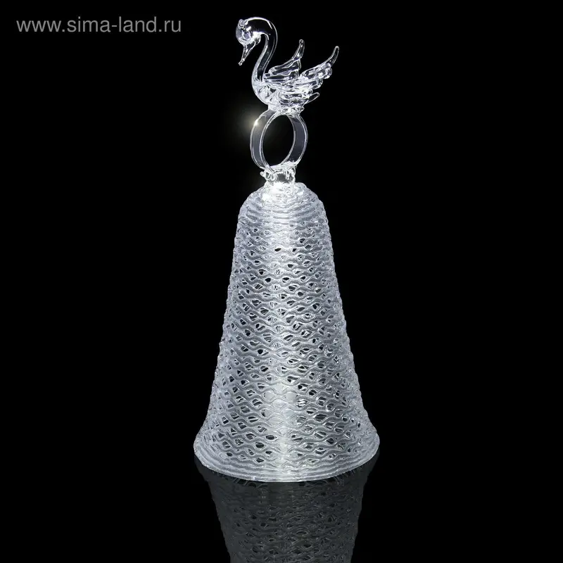 Колокольчик "Лебедь" хрусталь, 7х7х17 см