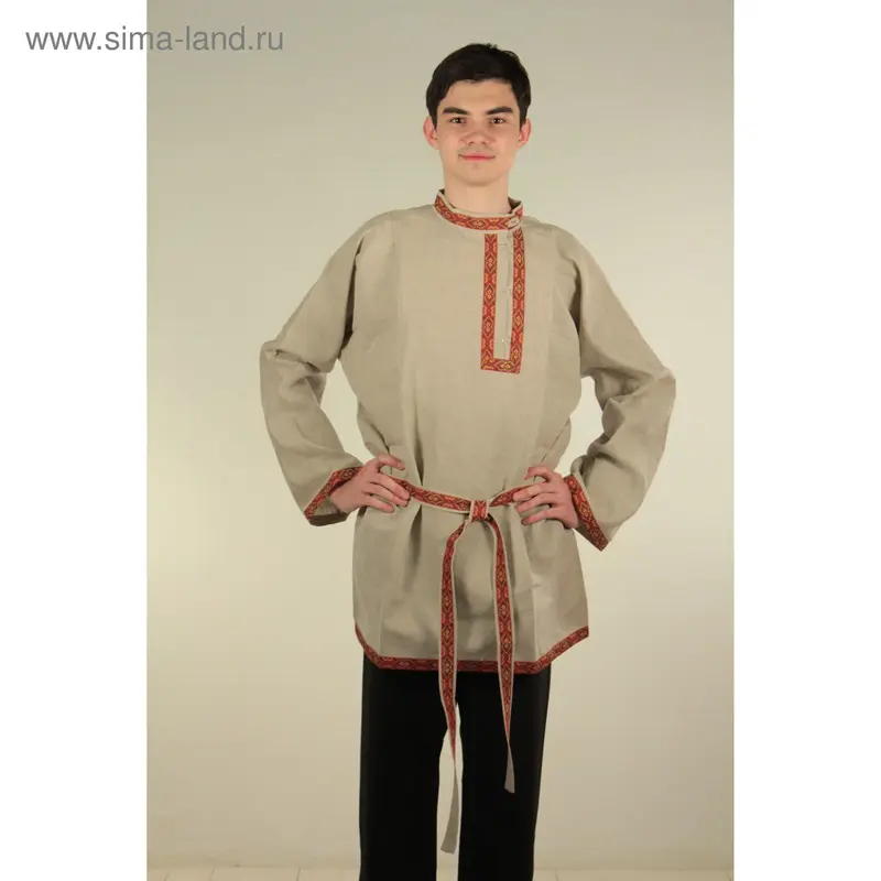 Косоворотка "Владимир", лён, р-р 40-42