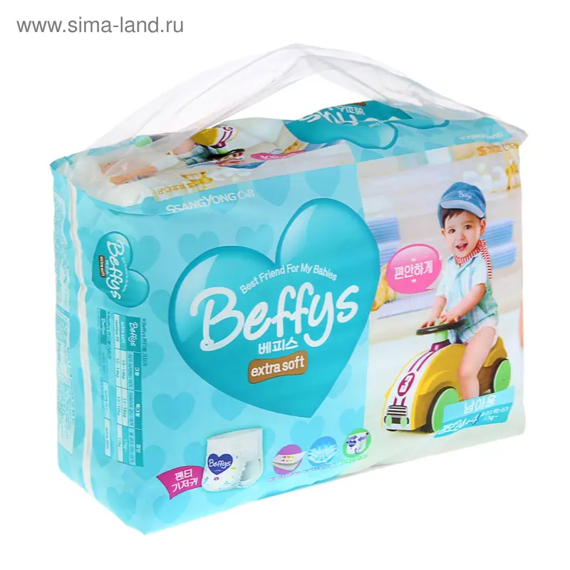 Подгузники-трусики «Beffy's» Extra soft для мальчиков, от 17 кг, 28 шт