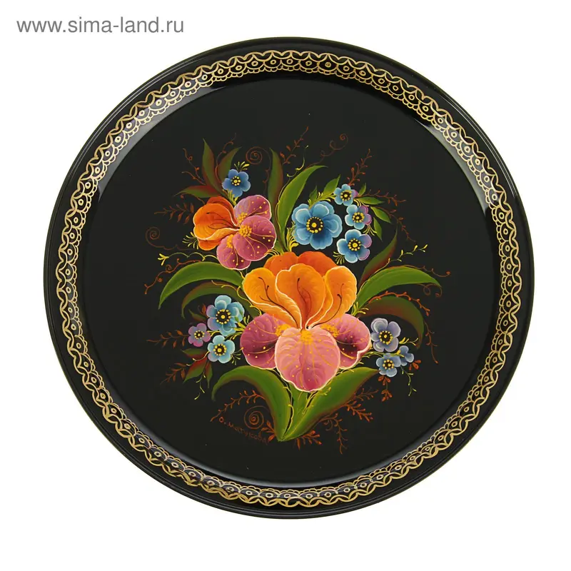 Поднос "Ирис", D=27 см, МИКС