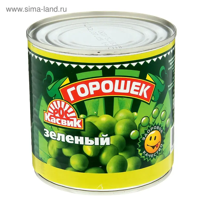 Горошек зеленый мозговых сортов ТМ "КАСВИК", 400 г