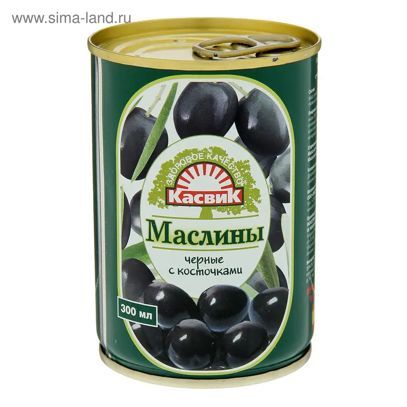 Маслины с косточкой ТМ "КАСВИК", 280 г