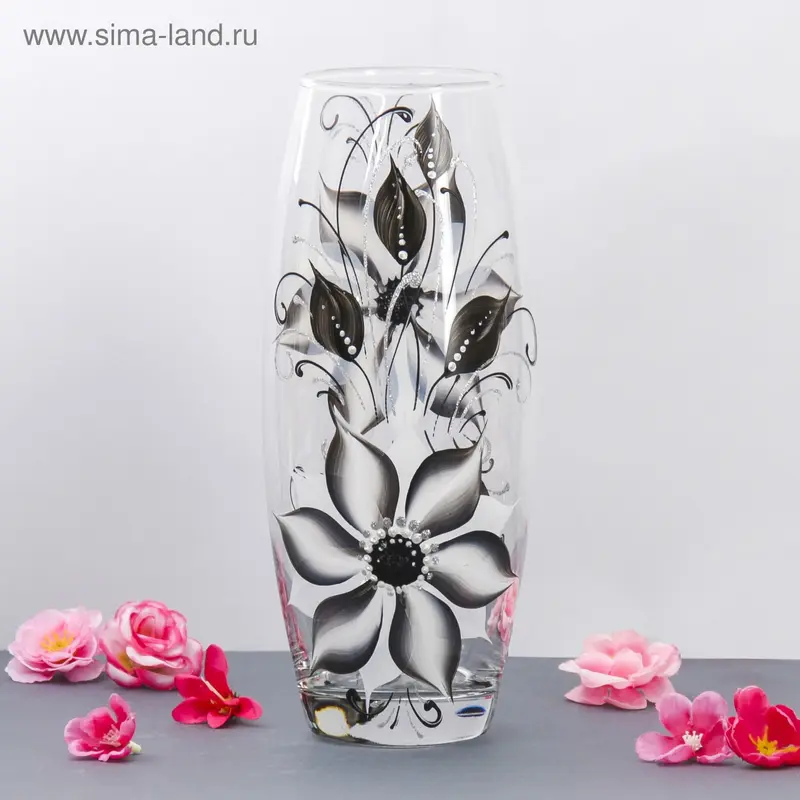 Ваза FLORA "Грезы" d-7,5см 10х26см