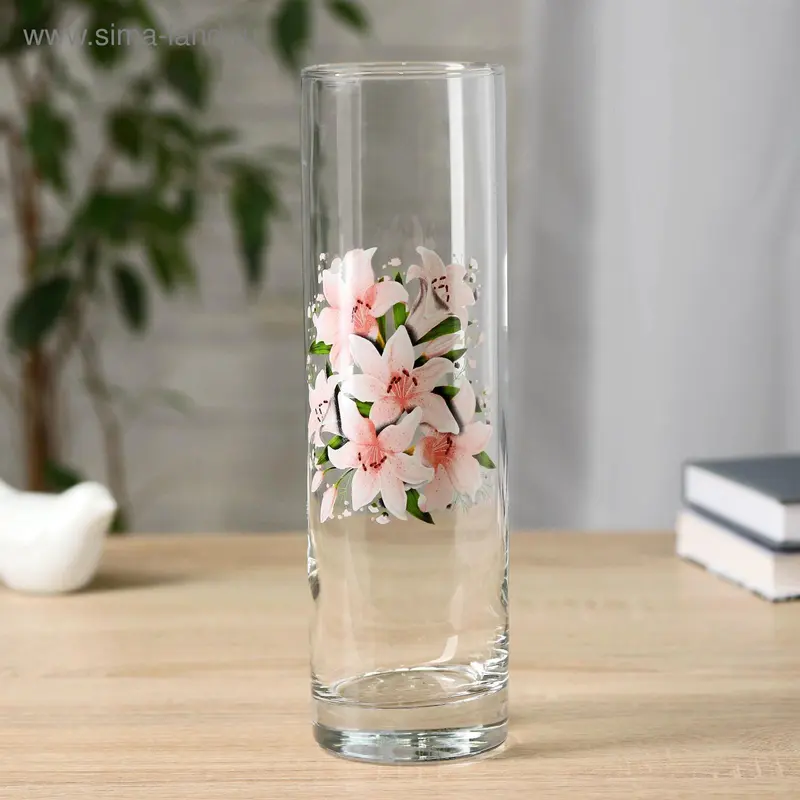 Ваза FLORA "Лилии" 7,5х26,5см МИКС