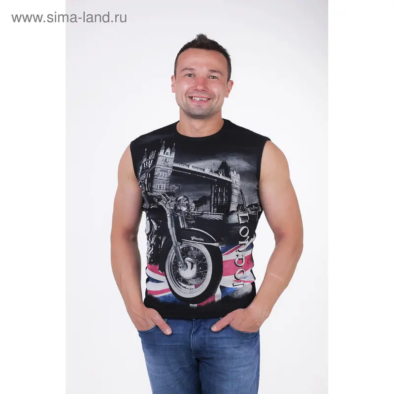 Майка мужская арт.0371, цвет чёрный, р-р L