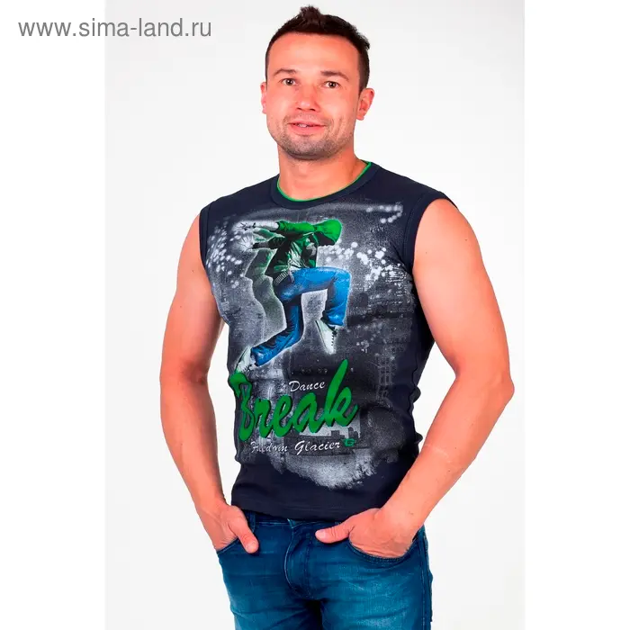 Майка мужская арт.0350, цвет антрацит, р-р XL
