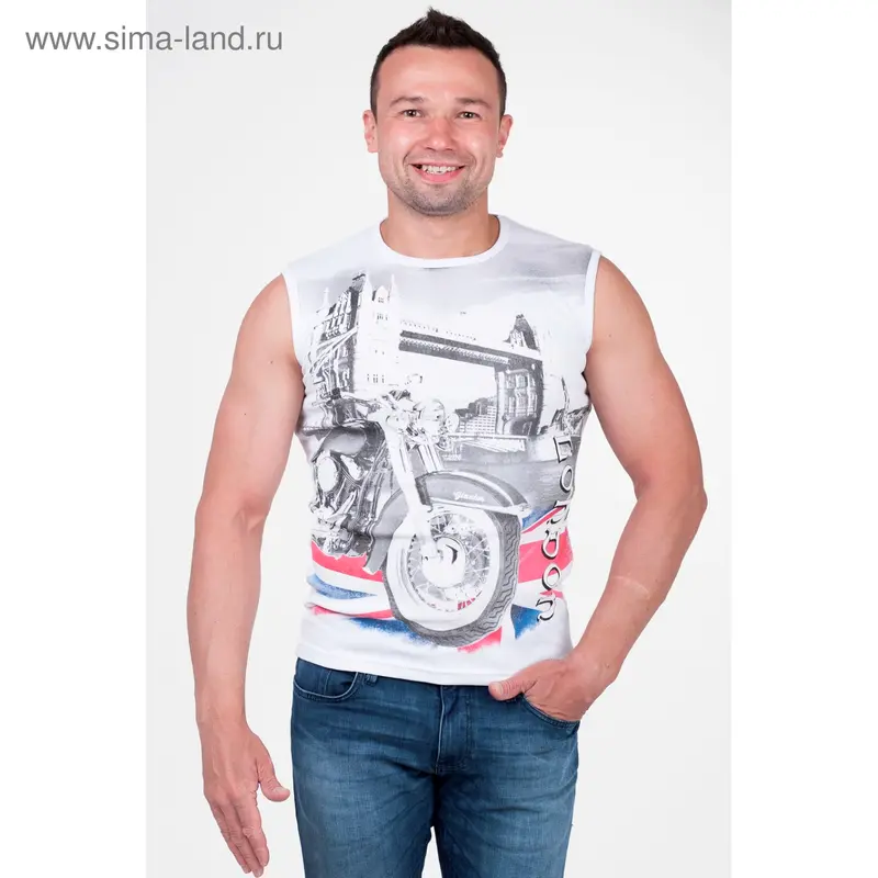 Майка мужская арт.0371, цвет белый, р-р M