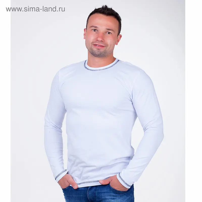 Фуфайка мужская, цвет белый, размер 54